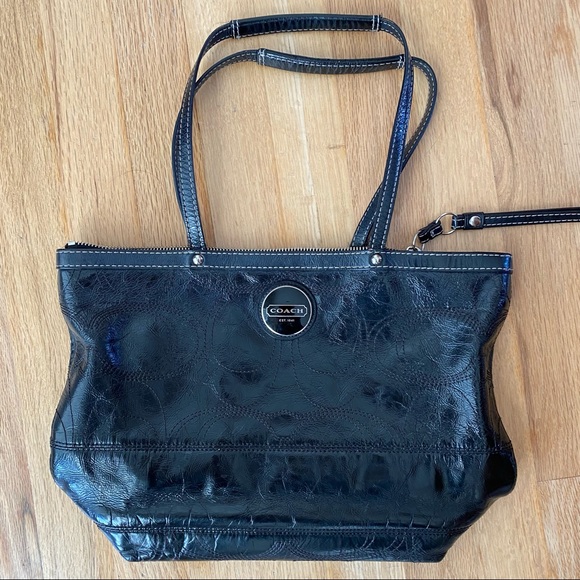 Coach leather C stitch monagram bag - Picture 4 of 10